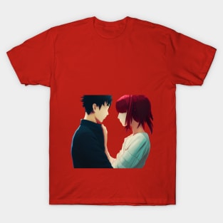 Romantic Anime Couple Kissing T-Shirt